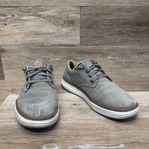 Skechers Moreno-Ederson Vintage Washed Beige Canvas Sneaker Men's Size 12 - Picture 6 of 7